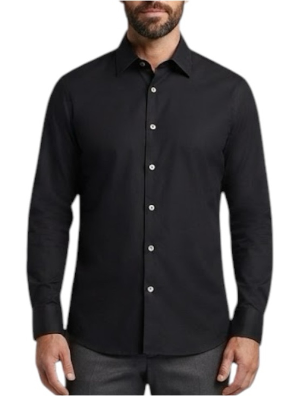 SEAN JOHN Black Printed Long Sleeve Button Down Dress Shirt XL